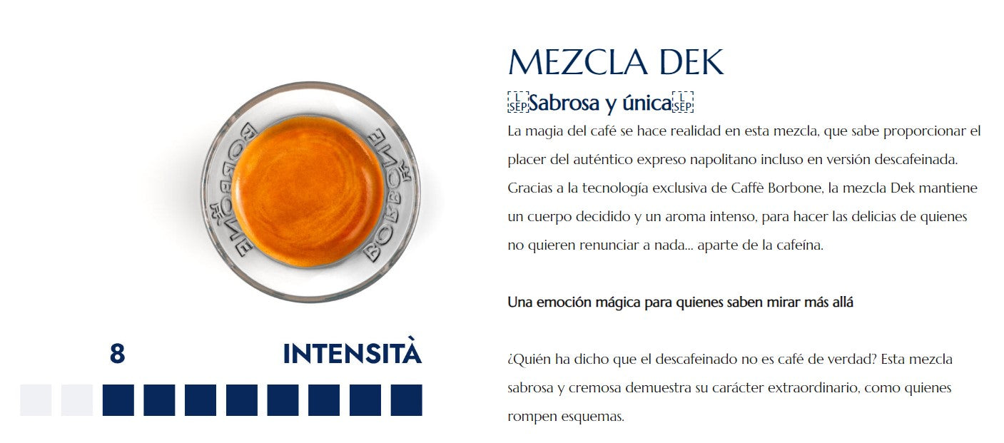 Caffé Cialde Borbone Miscela Dek - 15 Unidades