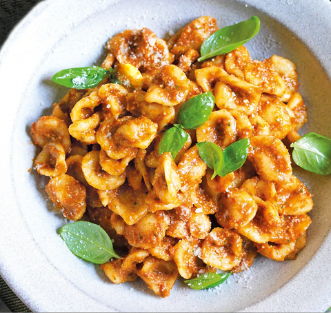 Orecchiette al pesto Trapanese