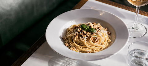 Receta Linguini con Queso Pecorino y Nueces