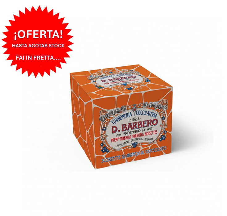 OFERTA 2 x 1 - Scorzette D'arancio Candito Coperte di Cioccolato Barbero