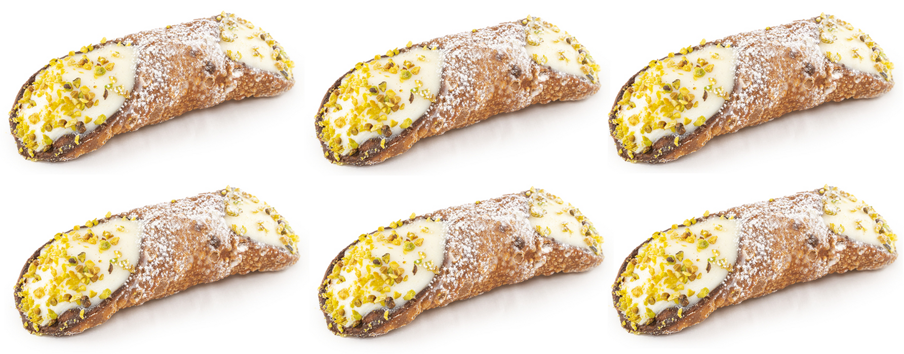 Cannoli Siciliani Granella di Pistacchio - Pack de 6 unidades