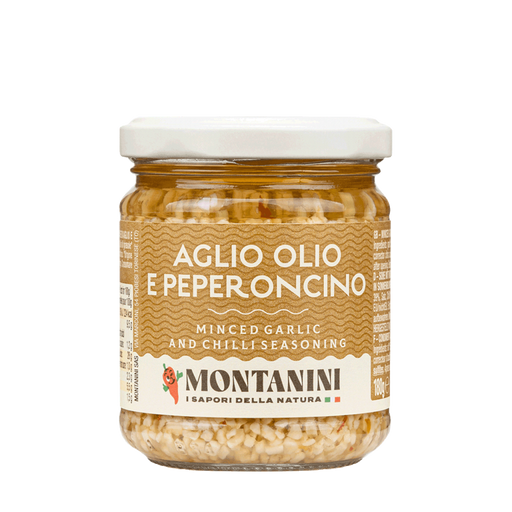 Aglio Olio e Peperoncino Montanini 180 g en aceite de girasol