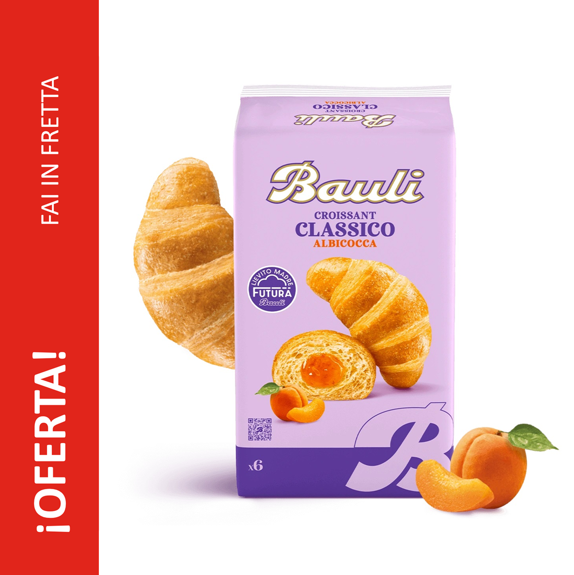 OFERTA 50 % - Croissant Ripieni Bauli - Albicocca