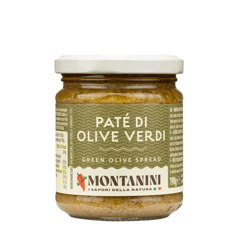 Paté di Olive Verdi Montanini 190g – crema de aceitunas verdes italiana