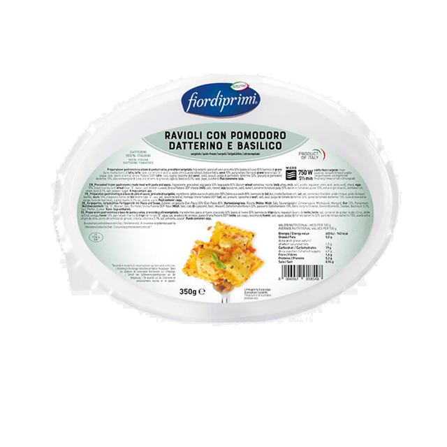 Ravioli con Pomodoro Datterino e Basilico