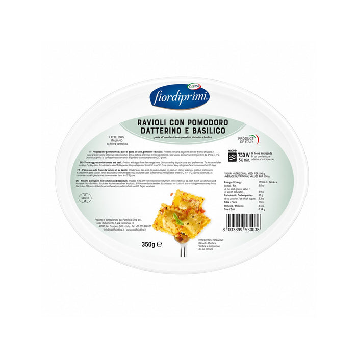 Ravioli con Pomodoro Datterino e Basilico