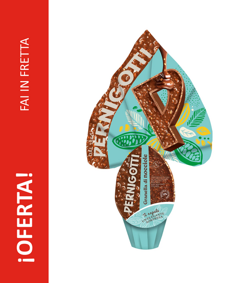 OFERTA 50 % - Uovo con Granella di Nocciole Pernigotti