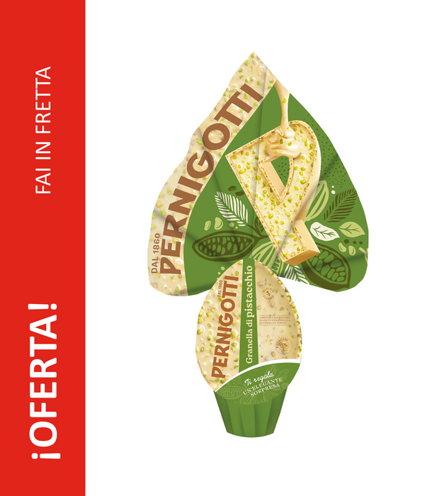 OFERTA 50% - Uovo con Granella di Pistacchio Pernigotti