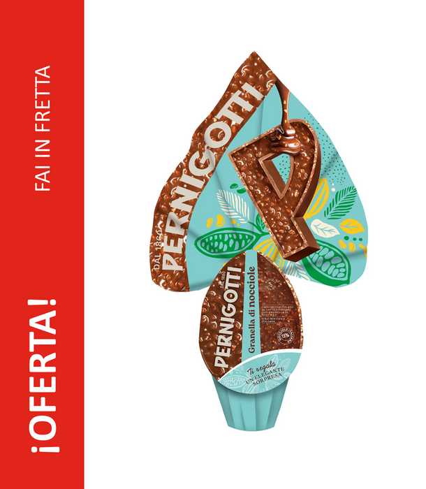OFERTA 50 % - Uovo con Granella di Nocciole Pernigotti
