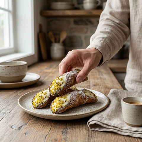 Cannoli Siciliani Granella di Pistacchio - Pack de 6 unidades