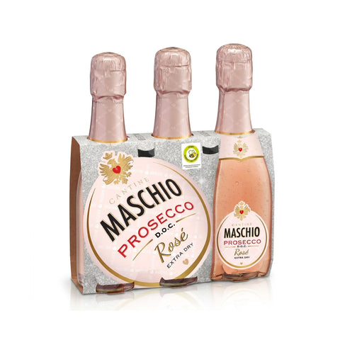 Pack de 3 Mini Prosecco Extra Dry Rosé D.O.C.