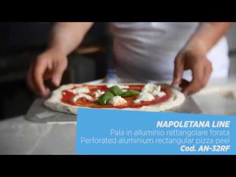 Pala pizza Napoletana en aluminio rectangular perforada
