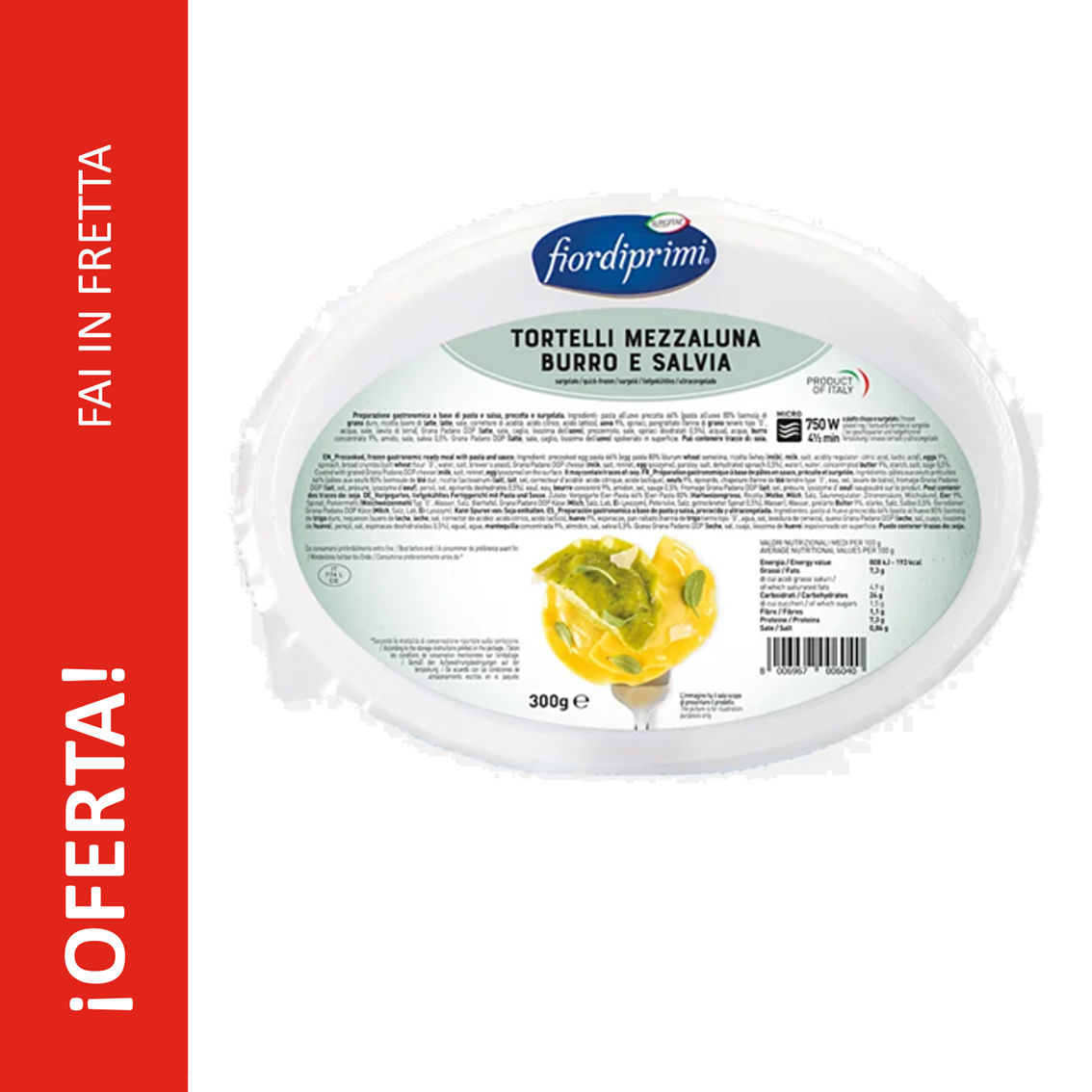 OFERTA - Tortelli Mezzaluna Burro e Salvia