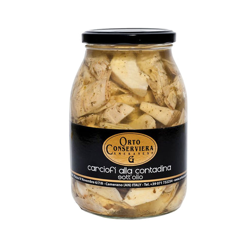 Carciofi a Spicchi alla Contadina Cuidadosamente seleccionados y cortados en prácticos cuartos de galón, ofrecidos con una receta más y más sabrosa, sazonados con especias para hacerlos ideales como aperitivo, guarnición o para disfrutar con un aperitivo. Aprovecha la linea gourmet en Gourmitalia.cl