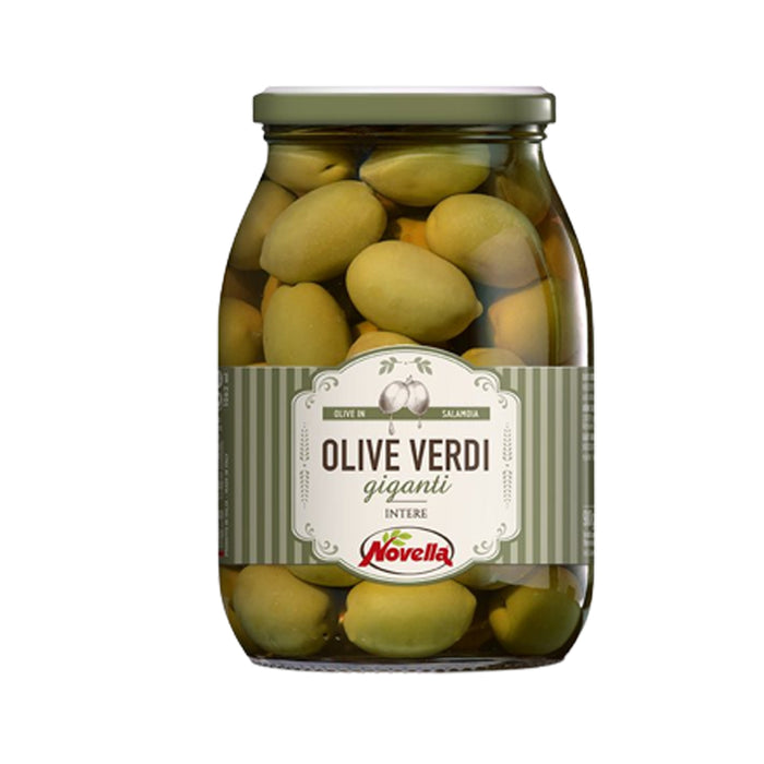 Olive Verdi Giganti - Aceitunas verdes gigantes Novella. revisa toda la coleccion de conserveria, Gourmitala.cl